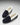Women's slippers, sheepskin, navy blue suede-1