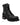 Men's 8" Zipper Lace Black Leather Boots-0
